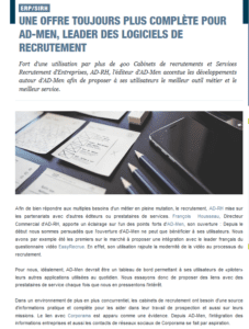 AD-MEN, leader des logiciels de recrutement. E-testing, solution de tests de compétences en ligne pour le recrutement et l'évaluation de vos futurs salariés, et l'admission de vos candidats