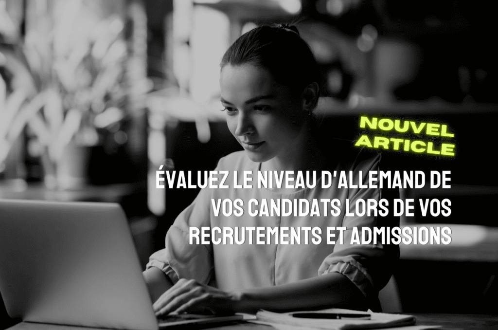 personne passant un test d'allemand en ligne