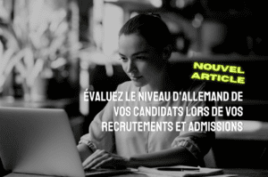 personne passant un test d'allemand en ligne