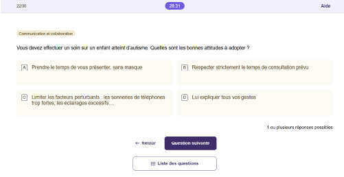 Tests d'évaluation des compétences métier de CAP petite enfance